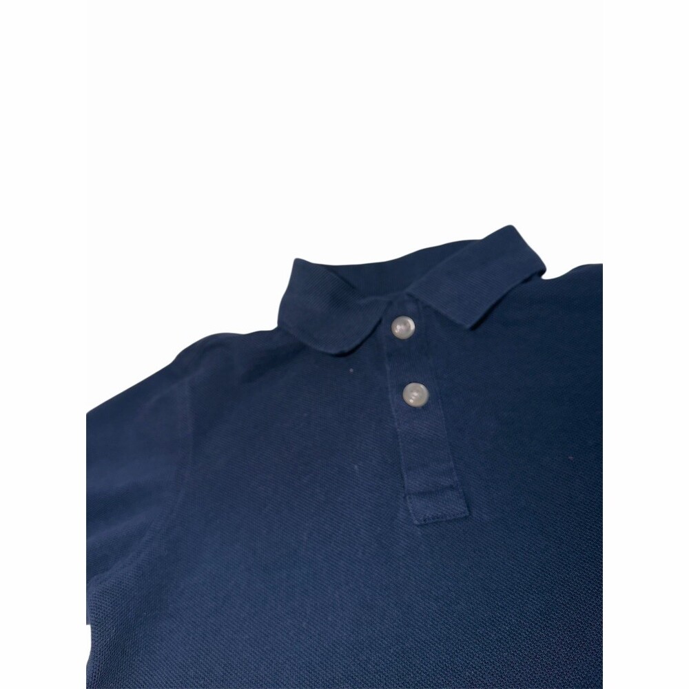 Lands' End Toddler Boys 2T Navy Long Sleeve Polo Shirt Uniform School EUC Stains - Picture 4 of 16